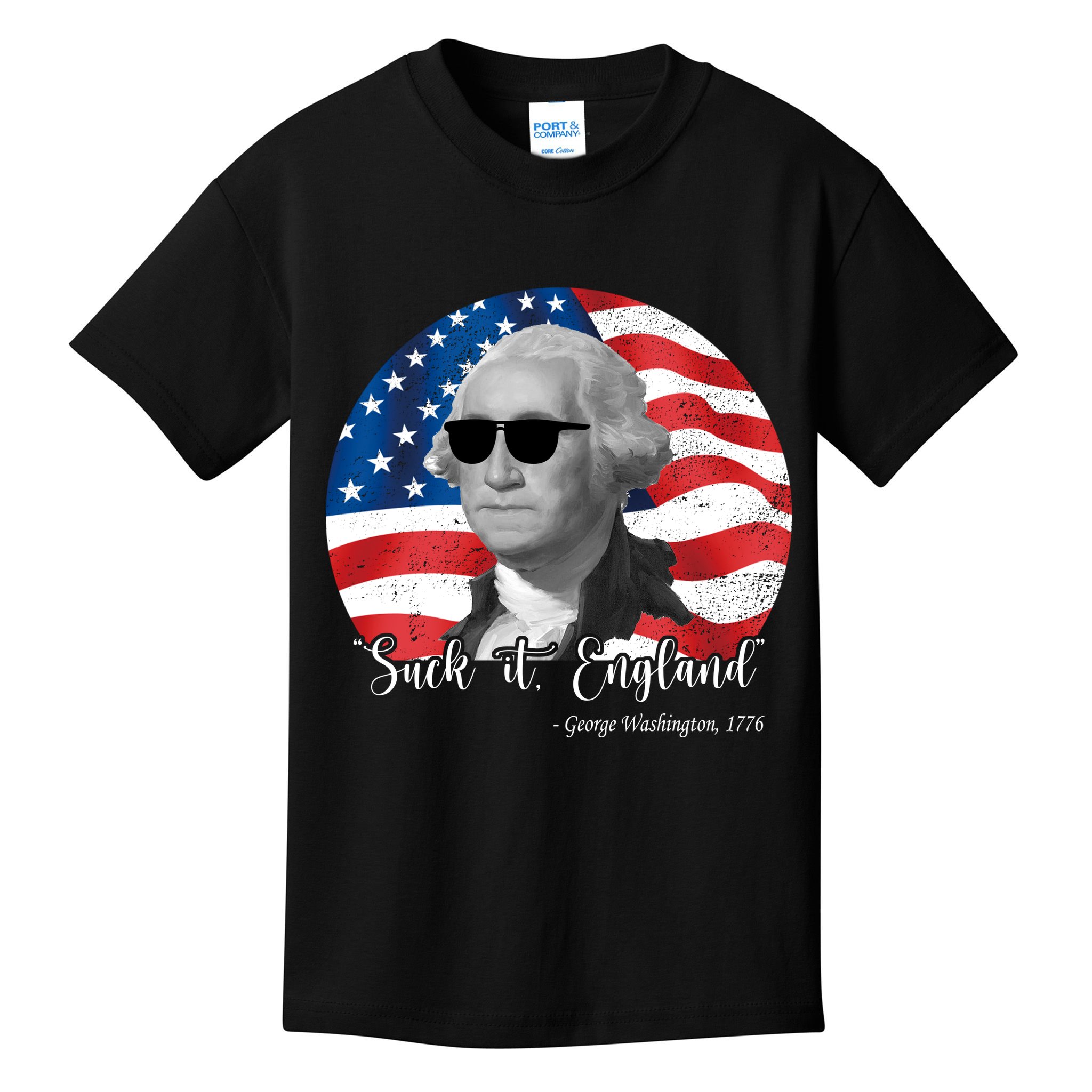 Suck It England George Washing 1776 Funny Kids T-Shirt
