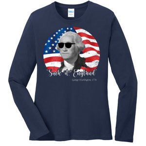 Suck It England George Washing 1776 Funny Ladies Long Sleeve Shirt