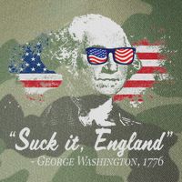 Suck It England Funny 4th Of July George Washington 1776 Legacy Tie Dye Trucker Hat