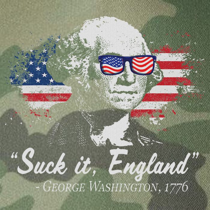 Suck It England Funny 4th Of July George Washington 1776 Legacy Tie Dye Trucker Hat
