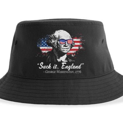 Suck It England Funny 4th Of July George Washington 1776 Sustainable Bucket Hat