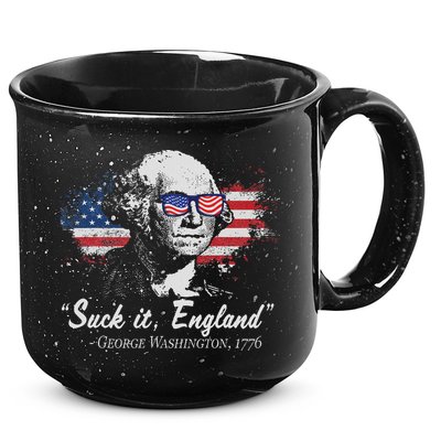 Suck It England Funny 4th Of July George Washington 1776 15oz Campfire Ceramic Mug