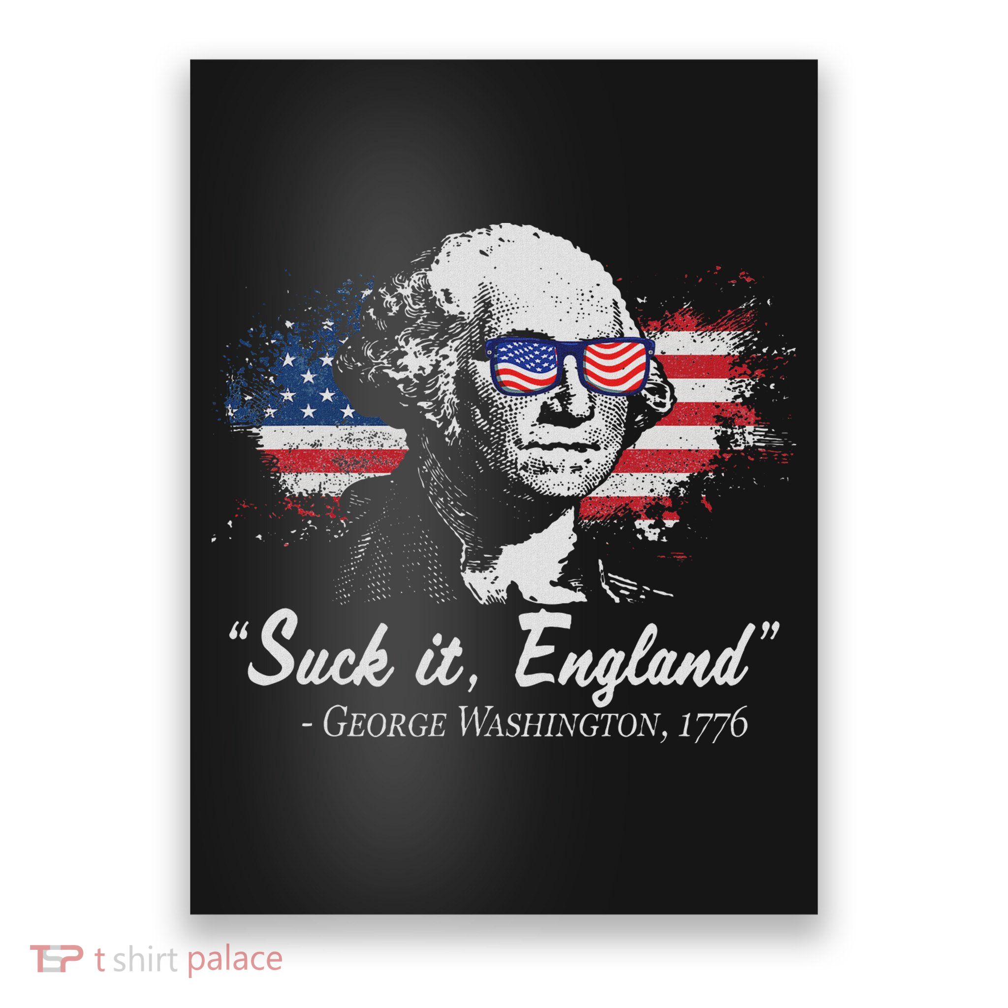 Suck It England Funny 4th Of July George Washington 1776 Poster