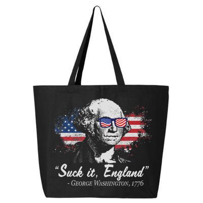 Suck It England Funny 4th Of July George Washington 1776 25L Jumbo Tote