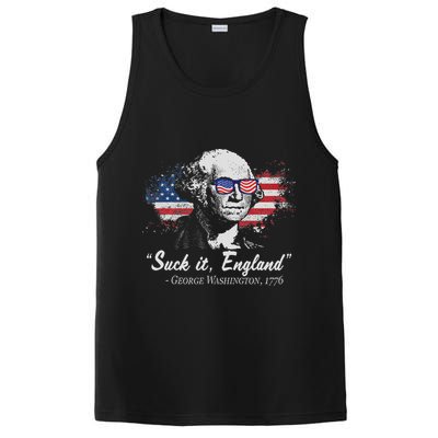 Suck It England Funny 4th Of July George Washington 1776 PosiCharge Competitor Tank