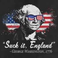 Suck It England Funny 4th Of July George Washington 1776 Golf Towel