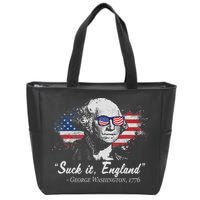 Suck It England Funny 4th Of July George Washington 1776 Zip Tote Bag