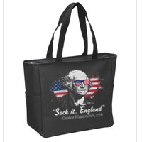 Suck It England Funny 4th Of July George Washington 1776 Zip Tote Bag