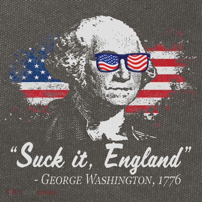 Suck It England Funny 4th Of July George Washington 1776 Cotton Canvas Backpack