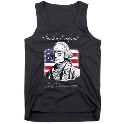 Suck It England Funny George Washington USA Flag 4th of July Tank Top