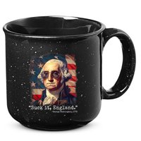 Suck It England Funny 4th Of July George Washington 1776 15oz Campfire Ceramic Mug