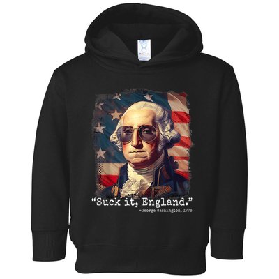 Suck It England Funny 4th Of July George Washington 1776 Toddler Hoodie
