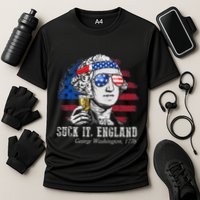 Suck It England Funny 4th of July George Washington 1776 Cooling Performance Crew T-Shirt