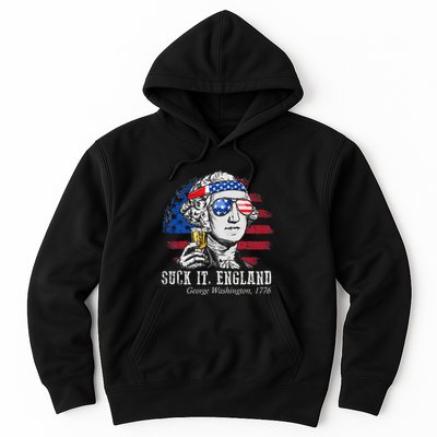 Suck It England Funny 4th of July George Washington 1776 Hoodie