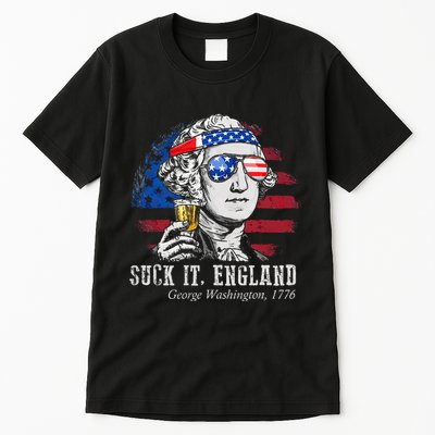 Suck It England Funny 4th of July George Washington 1776 Tall T-Shirt