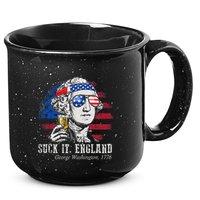 Suck It England Funny 4th of July George Washington 1776 15oz Campfire Ceramic Mug