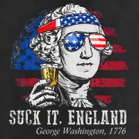 Suck It England Funny 4th of July George Washington 1776 15oz Campfire Ceramic Mug