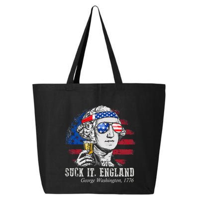 Suck It England Funny 4th of July George Washington 1776 25L Jumbo Tote