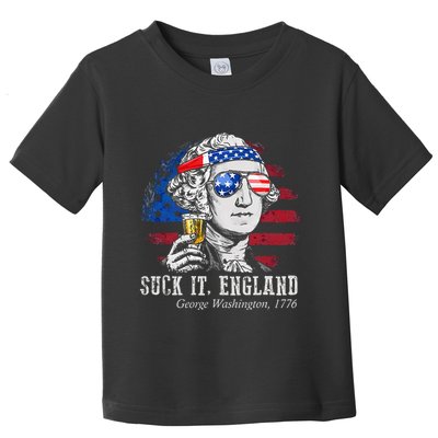 Suck It England Funny 4th of July George Washington 1776 Toddler T-Shirt