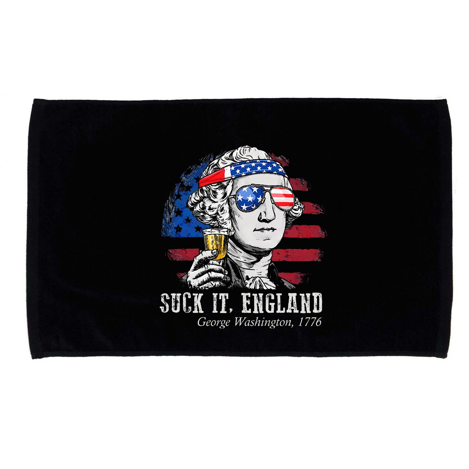 Suck It England Funny 4th of July George Washington 1776 Microfiber Hand Towel