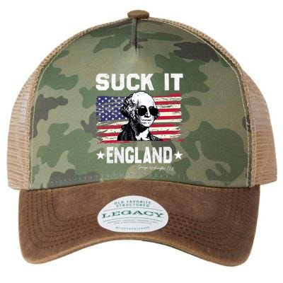 Suck It England Funny 4th Of July George Washington 1776 Legacy Tie Dye Trucker Hat