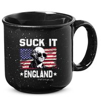 Suck It England Funny 4th Of July George Washington 1776 15oz Campfire Ceramic Mug