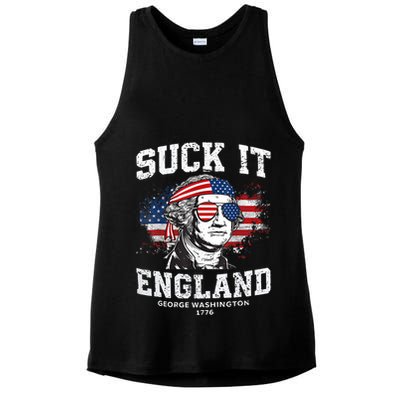 Suck It England Funny 4th Of July George Washington 1776 Ladies PosiCharge Tri-Blend Wicking Tank