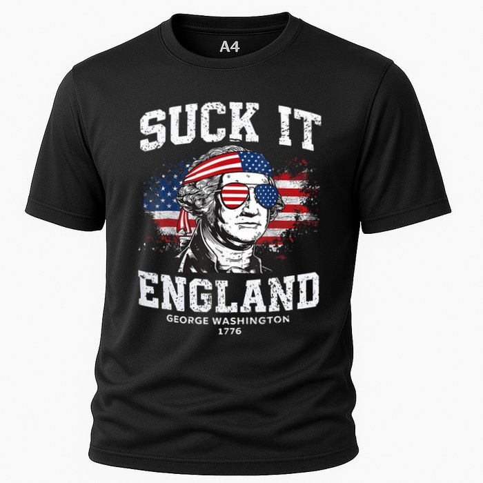 Suck It England Funny 4th Of July George Washington 1776 Cooling Performance Crew T-Shirt