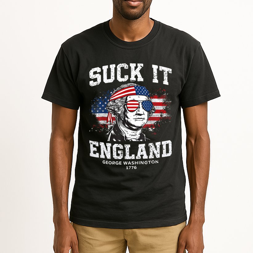 Suck It England Funny 4th Of July George Washington 1776 Tall T-Shirt