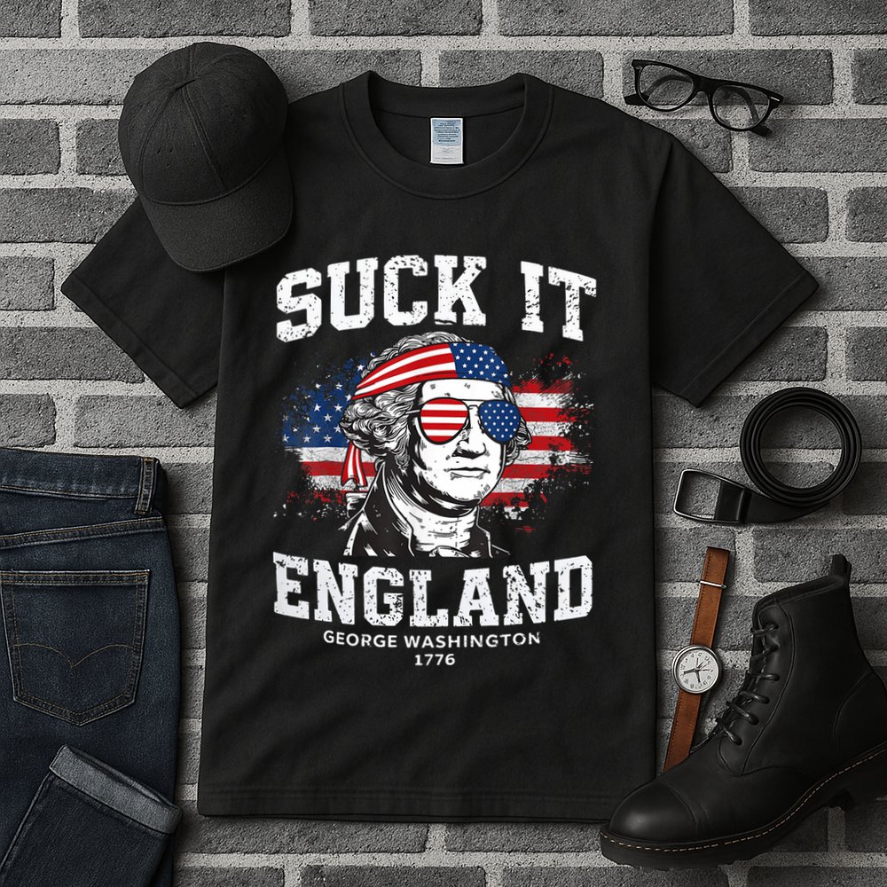 Suck It England Funny 4th Of July George Washington 1776 Tall T-Shirt