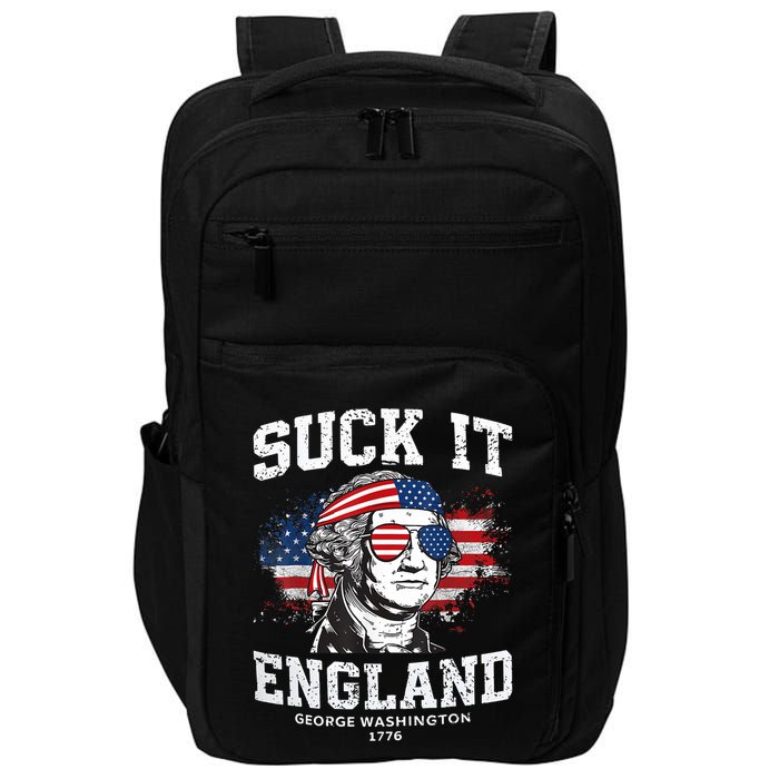 Suck It England Funny 4th Of July George Washington 1776 Impact Tech Backpack