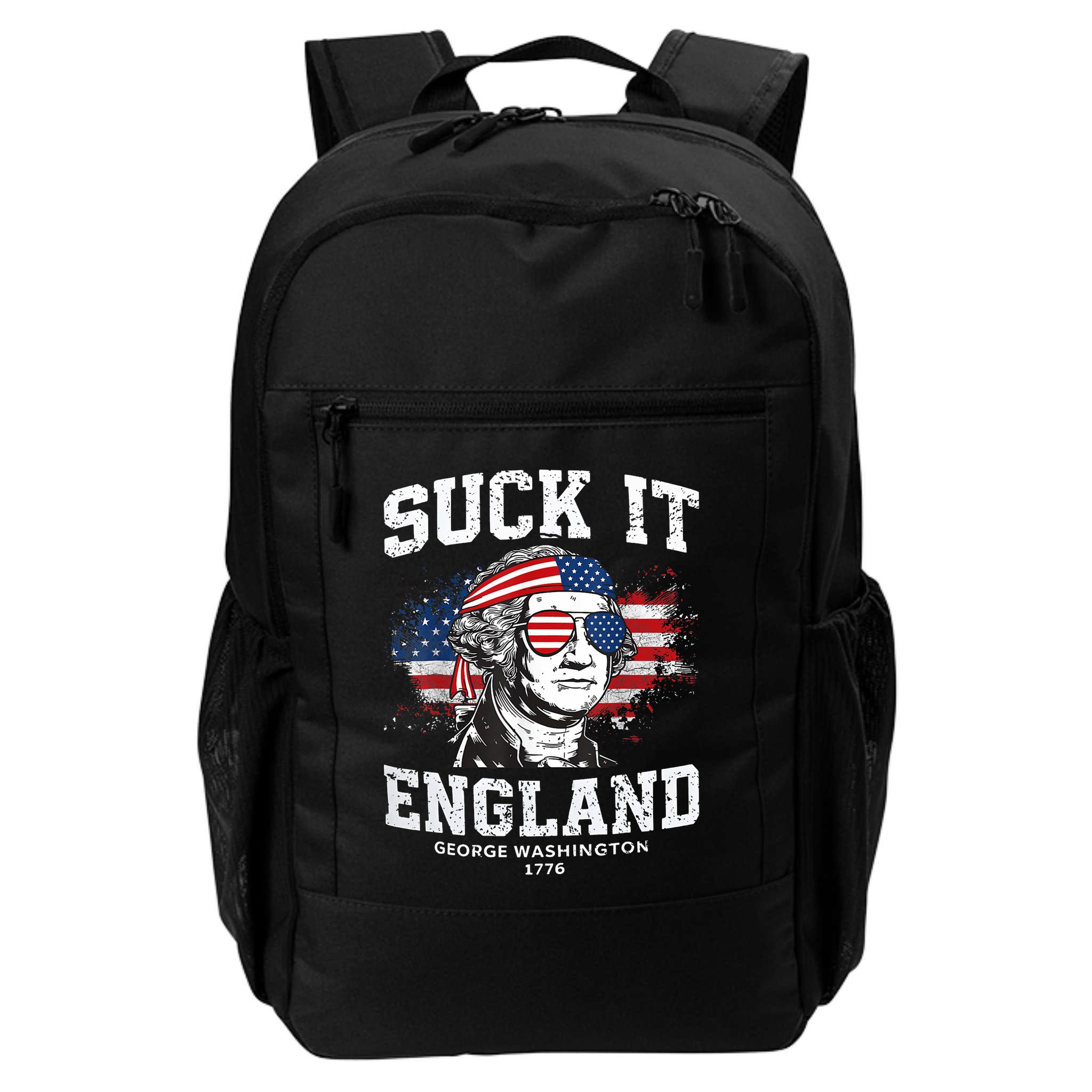Suck It England Funny 4th Of July George Washington 1776 Backpack