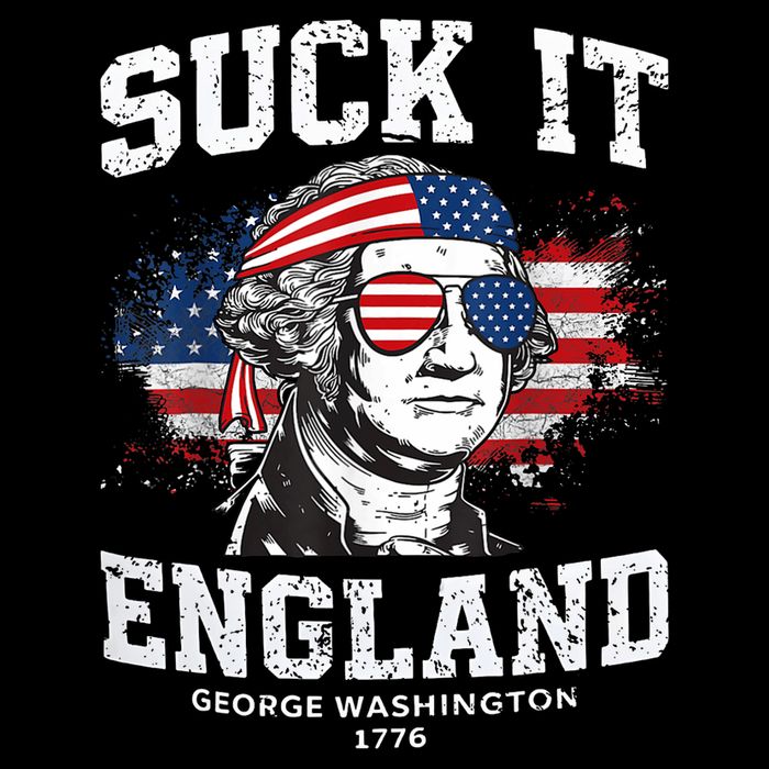 Suck It England Funny 4th Of July George Washington 1776 7-Panel Snapback Hat