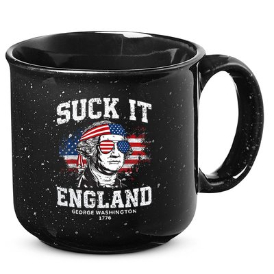 Suck It England Funny 4th Of July George Washington 1776 15oz Campfire Ceramic Mug