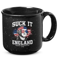 Suck It England Funny 4th Of July George Washington 1776 15oz Campfire Ceramic Mug