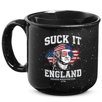 Suck It England Funny 4th Of July George Washington 1776 15oz Campfire Ceramic Mug