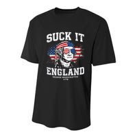 Suck It England Funny 4th Of July George Washington 1776 Youth Performance Sprint T-Shirt