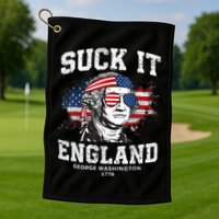 Suck It England Funny 4th Of July George Washington 1776 Golf Towel