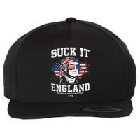 Suck It England Funny 4th Of July George Washington 1776 Wool Snapback Cap
