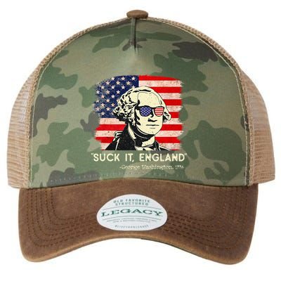 Suck It England Funny 4th of July Funny George Washington Legacy Tie Dye Trucker Hat