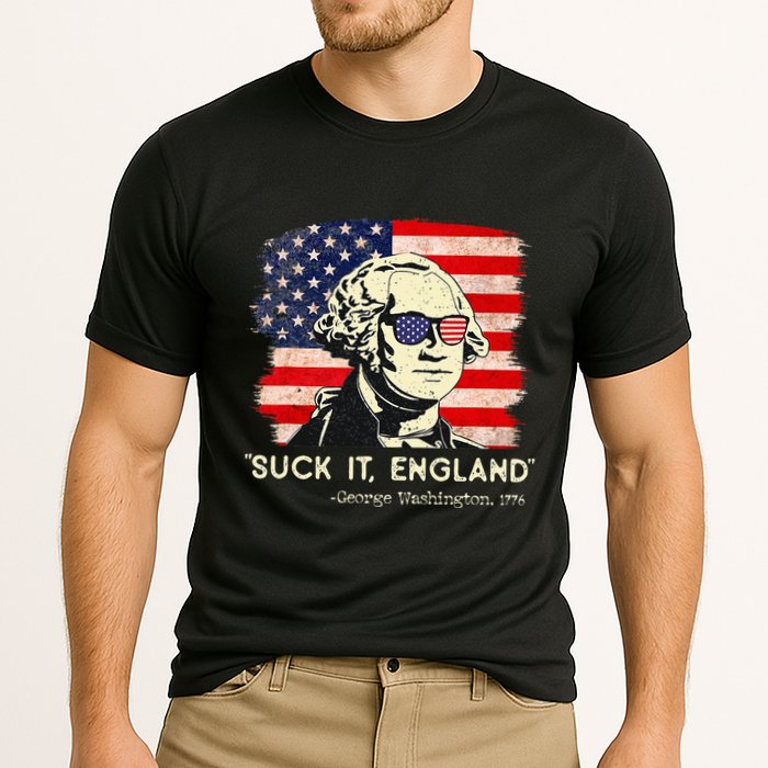 Suck It England Funny 4th of July Funny George Washington Cooling Performance Crew T-Shirt