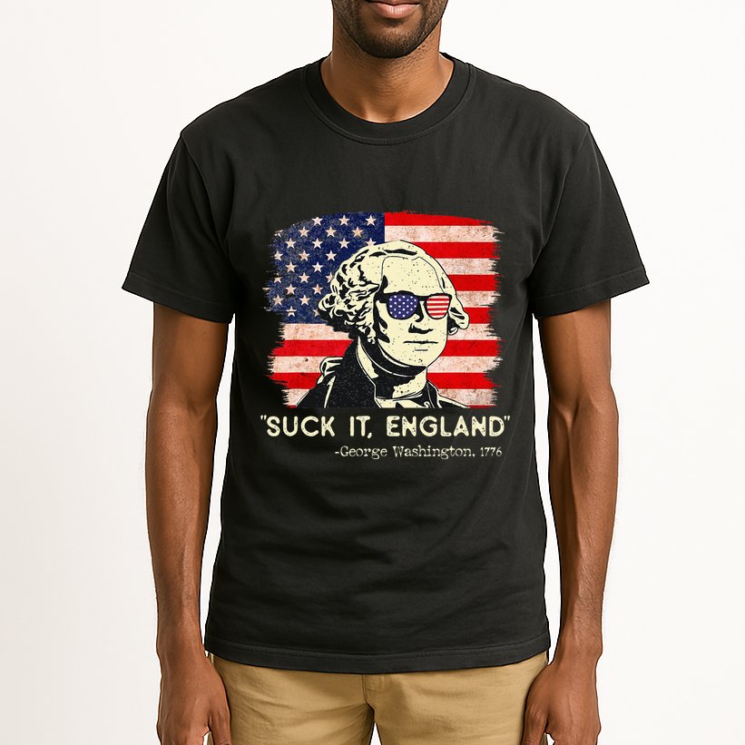Suck It England Funny 4th of July Funny George Washington Tall T-Shirt