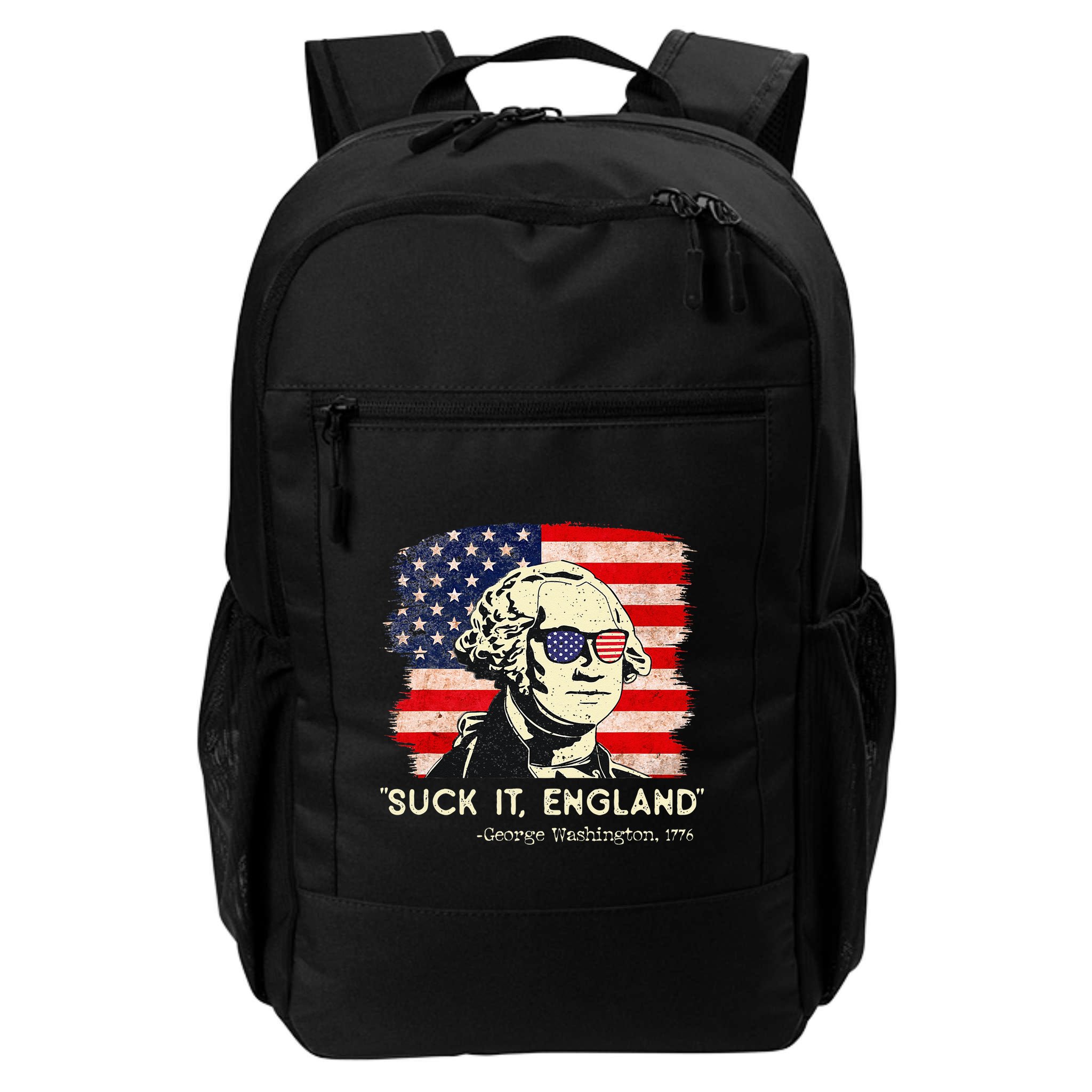 Suck It England Funny 4th of July Funny George Washington Backpack