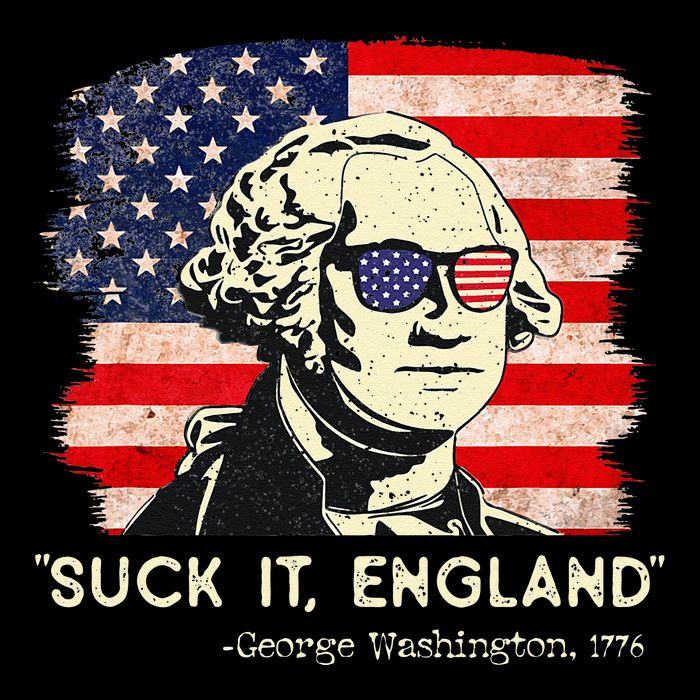 Suck It England Funny 4th of July Funny George Washington 7-Panel Snapback Hat