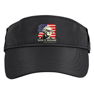 Suck It England Funny 4th of July Funny George Washington Adult Drive Performance Visor