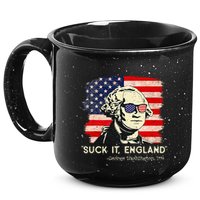Suck It England Funny 4th of July Funny George Washington 15oz Campfire Ceramic Mug