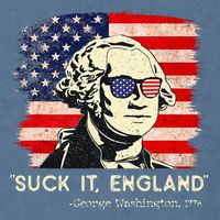 Suck It England Funny 4th of July Funny George Washington Garment-Dyed Sweatshirt
