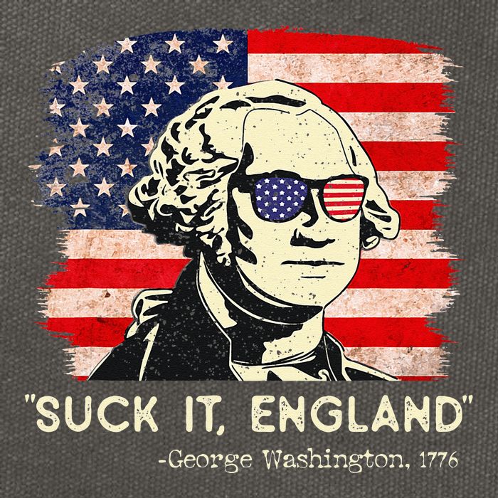 Suck It England Funny 4th of July Funny George Washington Cotton Canvas Backpack