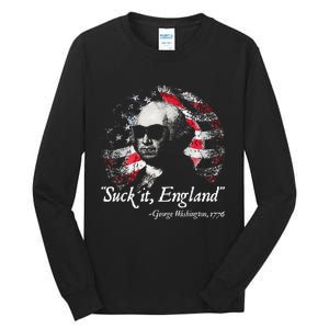 Suck It England Funny 4th Of July For Men Women Tall Long Sleeve T-Shirt