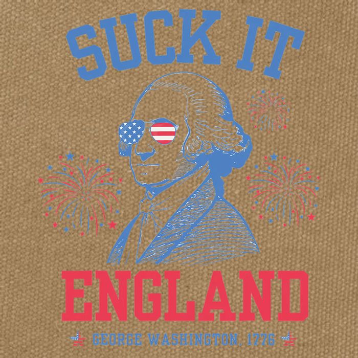 Suck It England Red White & Blue George Washington 4th July Cotton Canvas Backpack